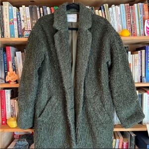 American Vintage Green Teddy Coat